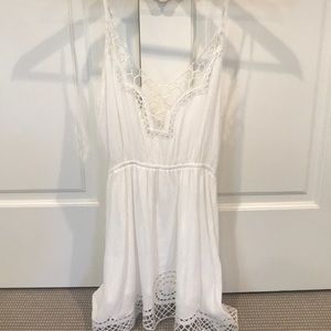 Millau white mini dress with accents